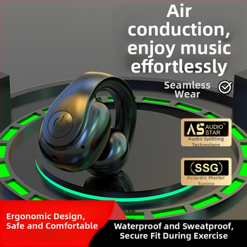 GD11 безжична клипслушалка Bluetooth, дизайн без вмъкване в ухото, Bluetooth 5.4, IPX6, живот на батерията 4–8 ч