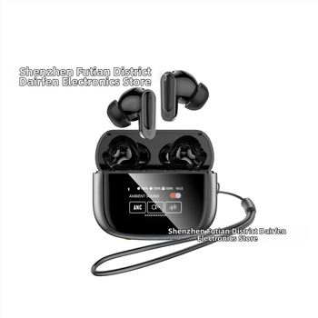 In-ear безжични Bluetooth слушалки с ANC+ENC и сенсорен екран, Bluetooth 5.3, IPX5, обхват 10 м, време за работа 4–8 ч, стерео