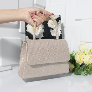 Mini večernja torbica s šljokicama i lancem, crossbody ili u ruci