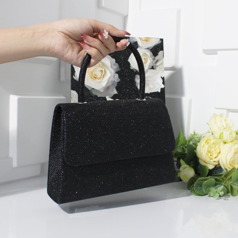 Mini večernja torbica s šljokicama i lancem, crossbody ili u ruci