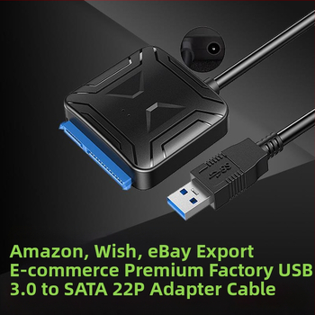 USB 3.0 към SATA кабел за данни с IS621 чип, медно ядро, 500 MB/s, дължина около 47 cm
