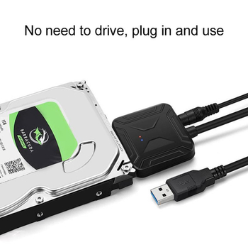 USB 3.0 към SATA кабел за данни с IS621 чип, медно ядро, 500 MB/s, дължина около 47 cm