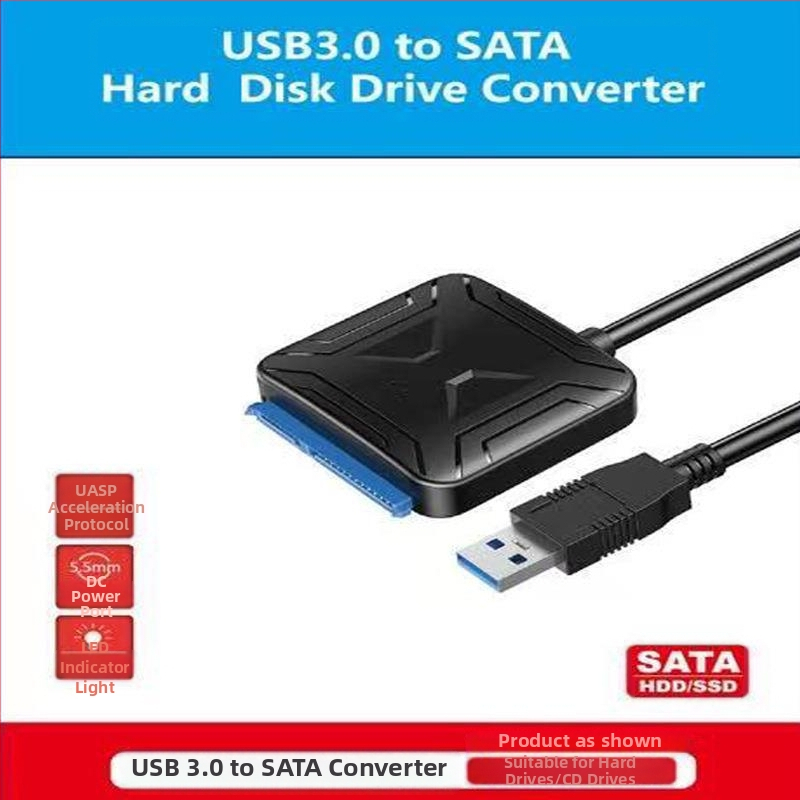 USB 3.0 към SATA кабел за данни с IS621 чип, медно ядро, 500 MB/s, дължина около 47 cm