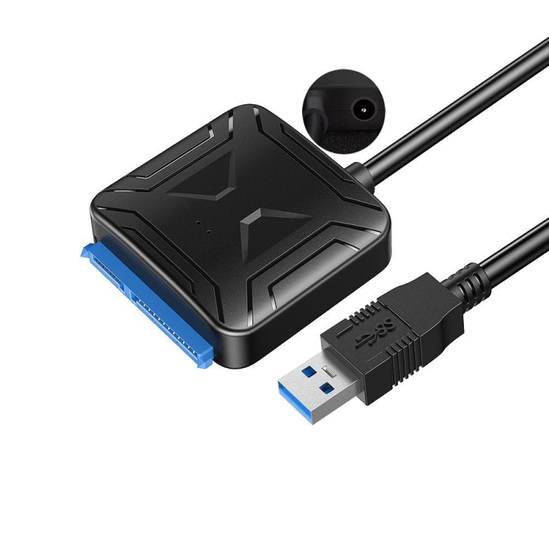 USB 3.0 към SATA кабел за данни с IS621 чип, медно ядро, 500 MB/s, дължина около 47 cm