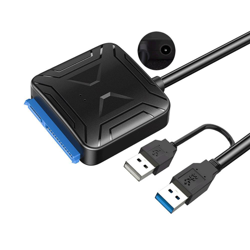 USB 3.0 към SATA кабел за данни с IS621 чип, медно ядро, 500 MB/s, дължина около 47 cm