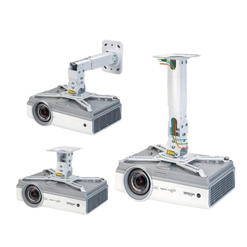 H300 стенен държач за проектор, многофункционален за офис и дом, тръба от алуминиева сплав и студено валцована стоманена плоча, 1,1 кг