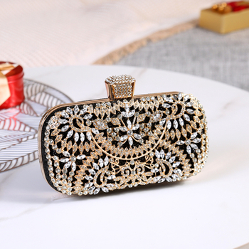 Βραδινή clutch τσάντα - Κράμα, Σκληρός κέλυφος, Οριζόντιο τετράγωνο σχήμα, Κλείσιμο με κουμπί, Επένδυση Πολυεστέρα