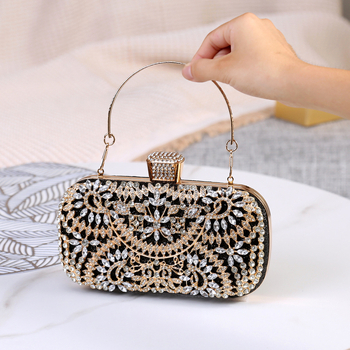 Βραδινή clutch τσάντα - Κράμα, Σκληρός κέλυφος, Οριζόντιο τετράγωνο σχήμα, Κλείσιμο με κουμπί, Επένδυση Πολυεστέρα