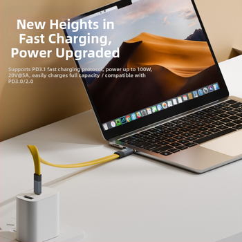 Type-C кабел за данни – 100W изходна мощност, 20Gbps PD бързо зареждане, PVC корпус, марка YX