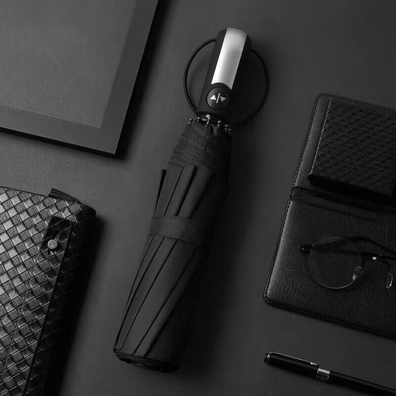 Reklāmas lietussargs ar automātisku atvēršanu, 10 ribas no stikla šķiedras rāmis, saliekams, ar logotipa druku, UV aizsardzība UPF>50 (10 ribas; stikla šķiedras rāmis; automātiska atvēršana; saliekams; UPF>50)