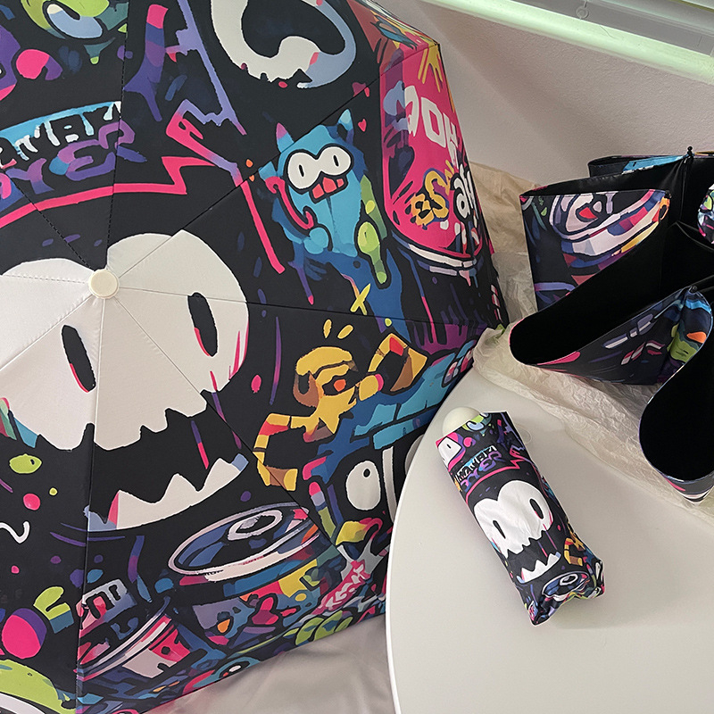 Automātisks saliekamais lietussargs ar UV aizsardzību UPF50+, 8 ribu tērauda rāmis, 210T audums, universāls