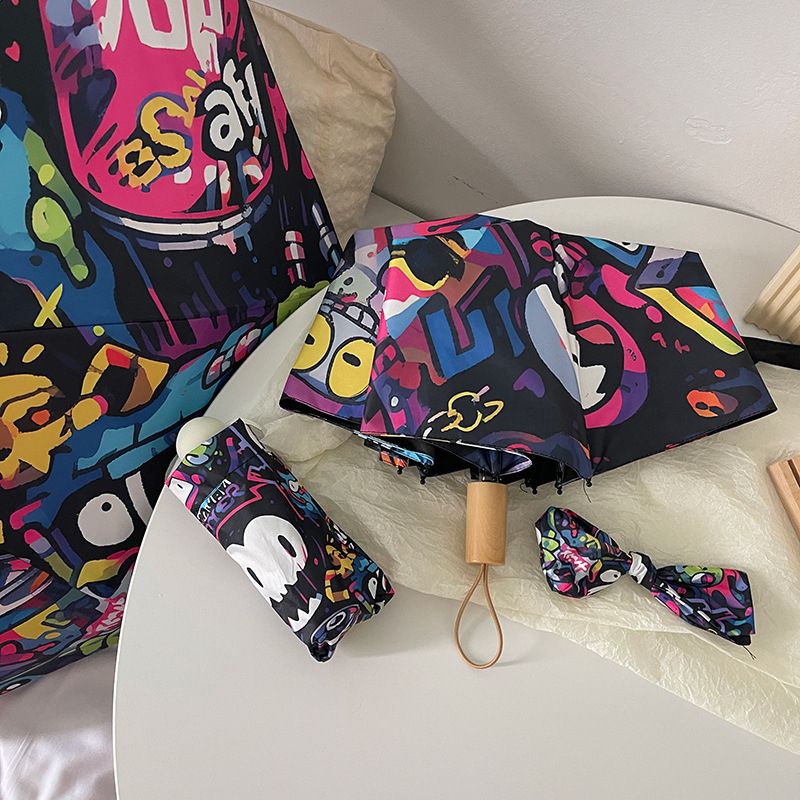 Automātisks saliekamais lietussargs ar UV aizsardzību UPF50+, 8 ribu tērauda rāmis, 210T audums, universāls