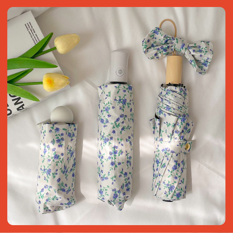 Ομπρέλα με αυτόματο άνοιγμα/κλείσιμο; διπλής χρήσης ήλιος-βροχή; συμπτυσσόμενη; 8 ίνες σκελετός από ίνες; UPF > 30