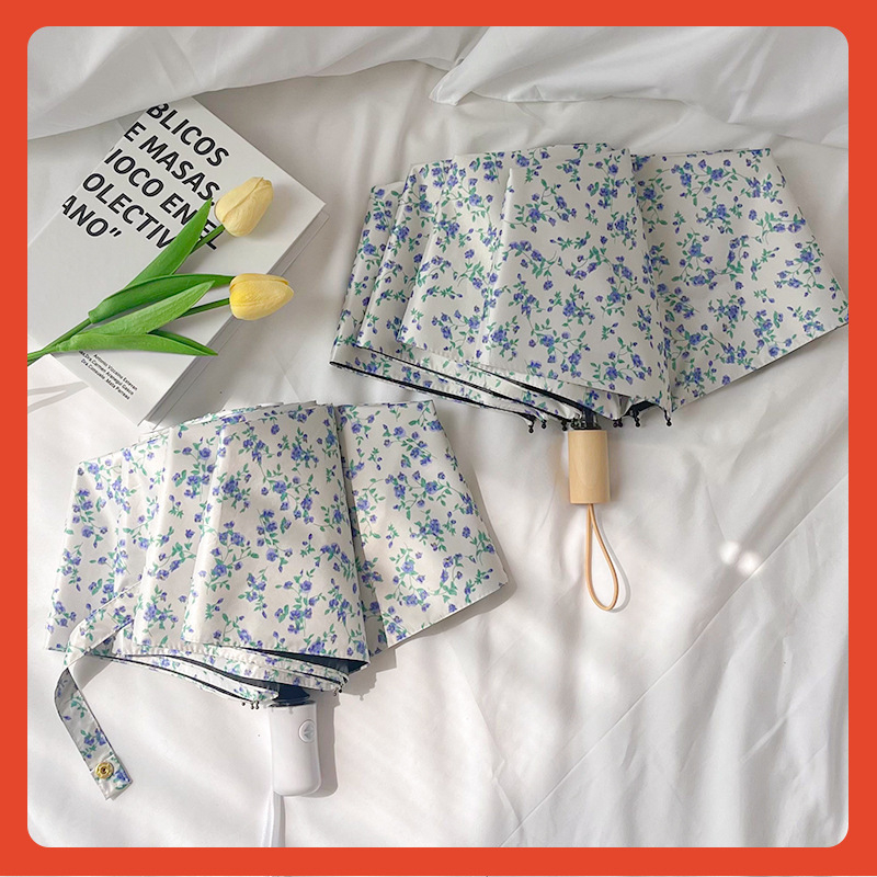 Ομπρέλα με αυτόματο άνοιγμα/κλείσιμο; διπλής χρήσης ήλιος-βροχή; συμπτυσσόμενη; 8 ίνες σκελετός από ίνες; UPF > 30