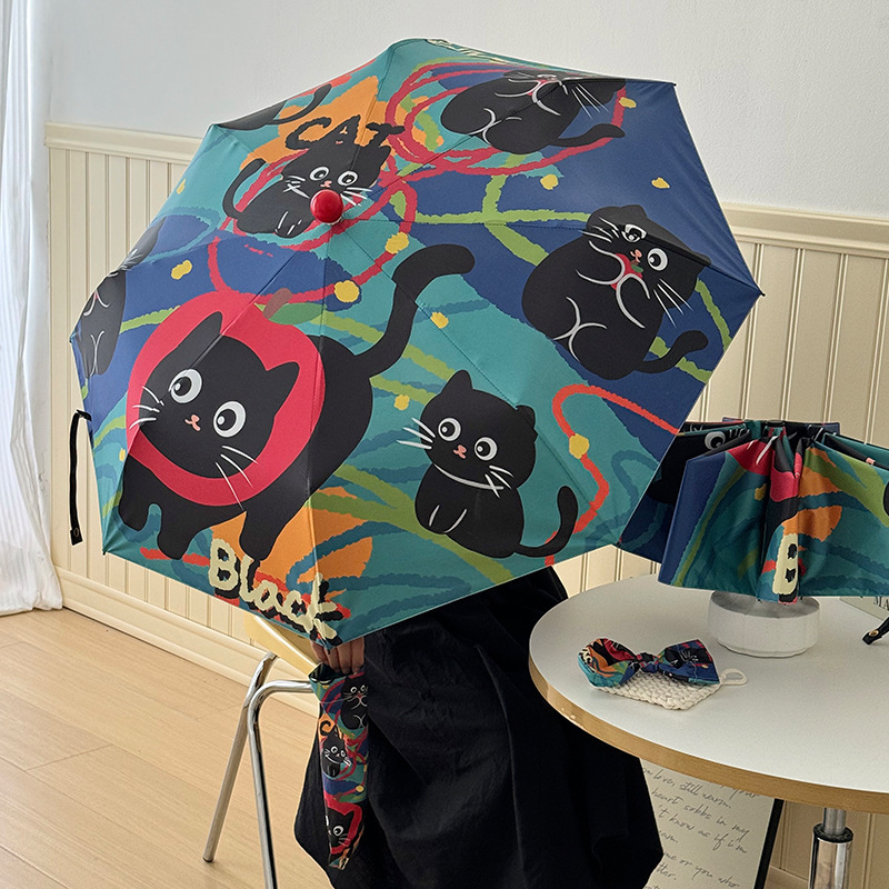 Αυτόματη αναδιπλούμενη ομπρέλα για ήλιο και βροχή με UV προστασία, 8 ραβδιά από ίνες, καμβά 190T με βινυλική επικάλυψη, σιδερένιος άξονας, κατάλληλη για φοιτητές