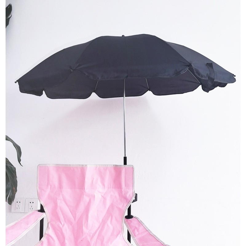 Ομπρέλα παραλίας με κλιπ για καρέκλα, χειροκίνητο άνοιγμα, 8 μεταλλικές ακτίνες, ύφασμα 190T αντίκτυπου