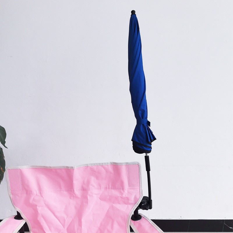 Ομπρέλα παραλίας με κλιπ για καρέκλα, χειροκίνητο άνοιγμα, 8 μεταλλικές ακτίνες, ύφασμα 190T αντίκτυπου