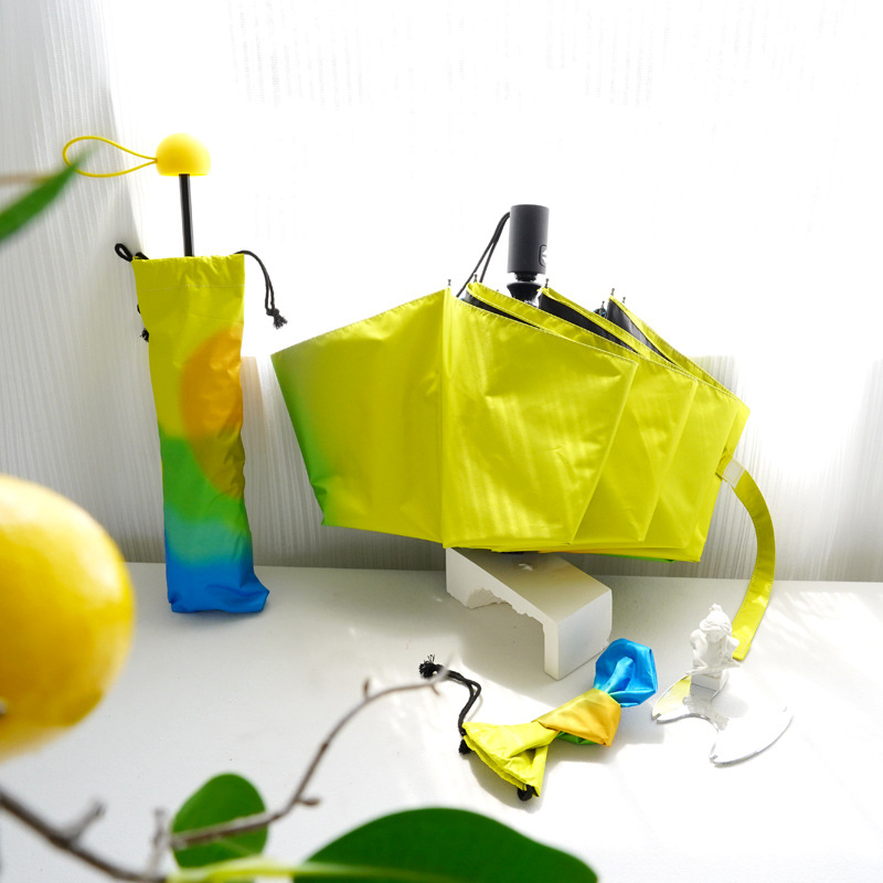 Mu Sheng Αναδιπλούμενη ομπρέλα ήλιου με αυτόματο άνοιγμα, UPF > 40, 8 ραβδιά από ίνες γυαλιού, πλαστικό χερούλι, τριών τμημάτων, φορητή