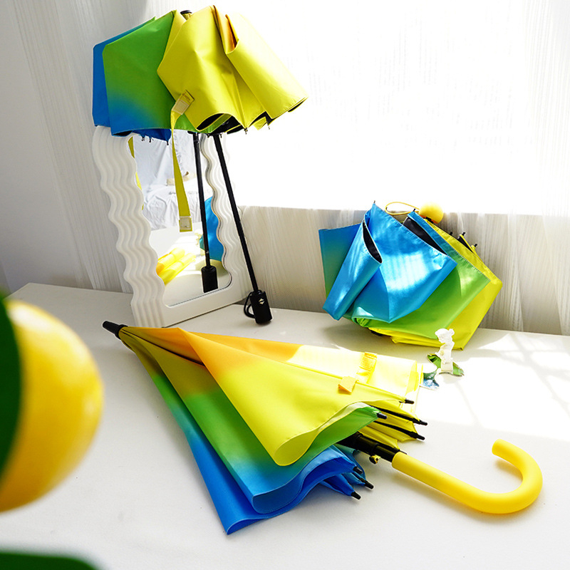 Mu Sheng Αναδιπλούμενη ομπρέλα ήλιου με αυτόματο άνοιγμα, UPF > 40, 8 ραβδιά από ίνες γυαλιού, πλαστικό χερούλι, τριών τμημάτων, φορητή