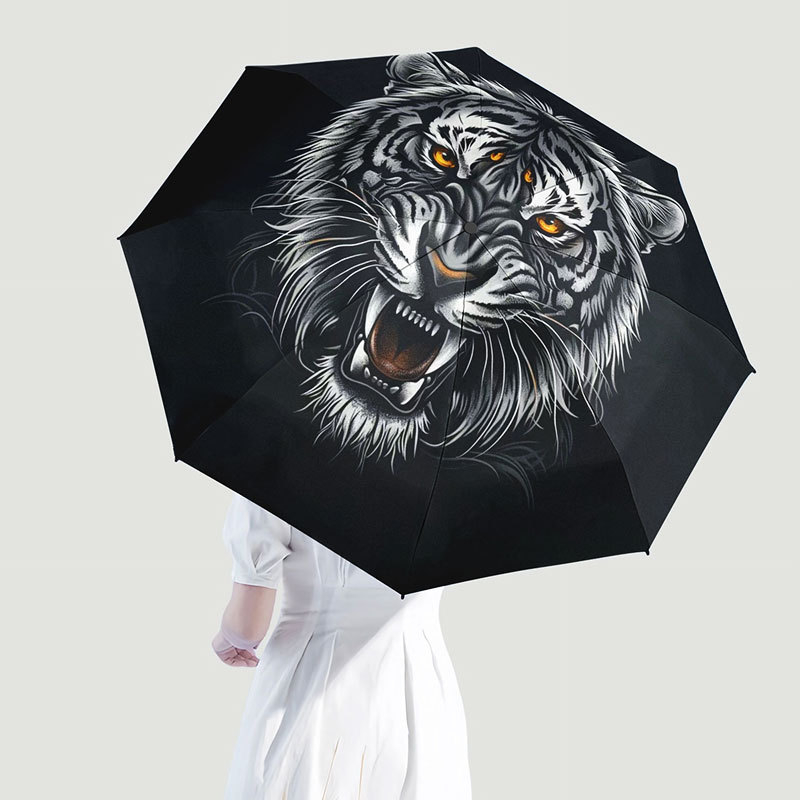 Rankinis sulankstomas skėtis saulei ir lietui – dvigubo naudojimo, 8 skersiniai, UPF>50, Vinyl 190T audinys, pluošto rėmas, plieninis kotas, plastikine rankena