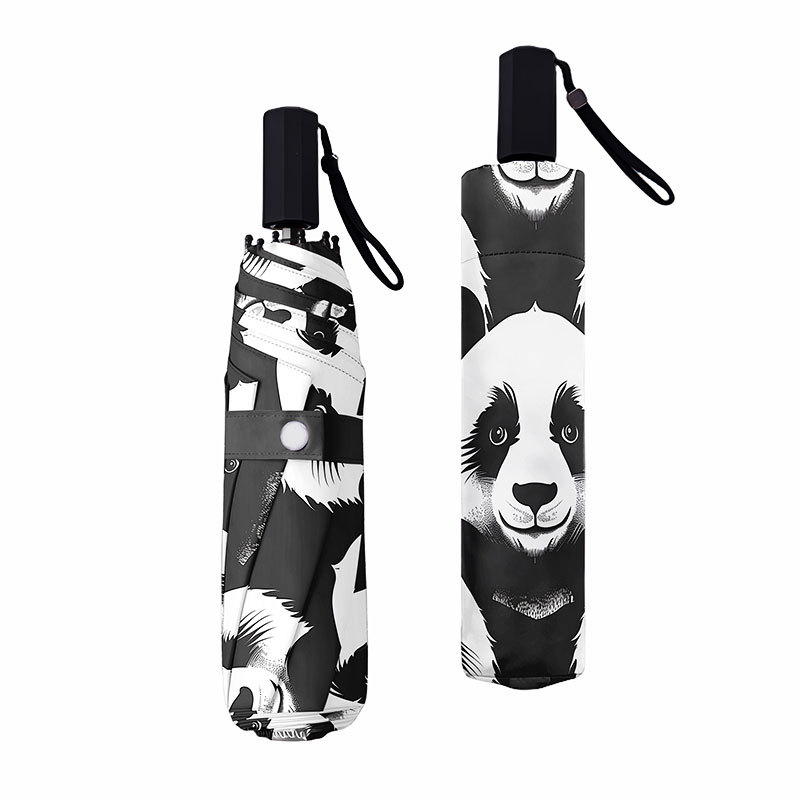 Rankinis sulankstomas skėtis saulei ir lietui – dvigubo naudojimo, 8 skersiniai, UPF>50, Vinyl 190T audinys, pluošto rėmas, plieninis kotas, plastikine rankena