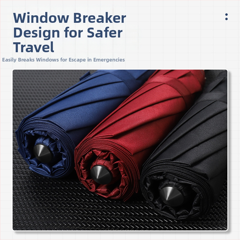 Автоматичен сгъваем чадър за автомобил, трипълен модерен дизайн, 10 стоманени ребра, плат 190T, UPF > 40, възможност за печат на лого (автоматично отваряне, трипълен дизайн, 10 стоманени ребра, 190T плат, UPF > 40)