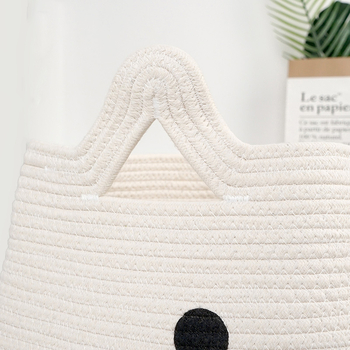 Κάδος αποθήκευσης με μοτίβο καρτούν, από βαμβακό κορδόνι, χωρητικότητα 12L, πολυλειτουργικός οργανωτής