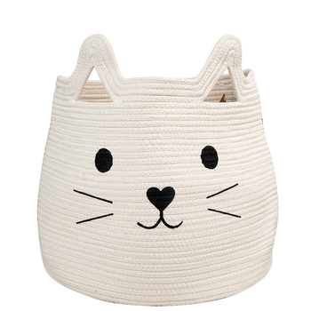 Κάδος αποθήκευσης με μοτίβο καρτούν, από βαμβακό κορδόνι, χωρητικότητα 12L, πολυλειτουργικός οργανωτής