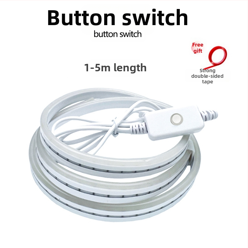 USB prisilietimo neono lanksti šviesos juostelė, 5V įv., 6W/m, 120 LED 2835, reguliuojama šviesa