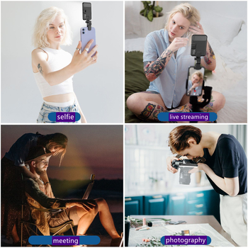 D6 Φως πλήρωσης για τηλέφωνο – Χειρολαβές φωτιστικό για ζωντανή φωτογράφηση/βίντεο, 3 χρωματικές θερμοκρασίες, κάτω από 10W, 5V2A