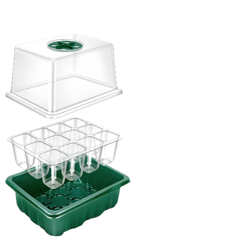 Daigų dėklo augalų šviesos lemputė, 12 ertmių, 8 LED, Model ZB8012, 5V įvadas, IP44, laikmatis