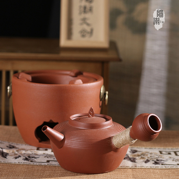 Τσαγιέρα από μωβ άμμο για Kung Fu τσάι, νέο κινεζικό στυλ, κατάλληλη για βρασμό νερού