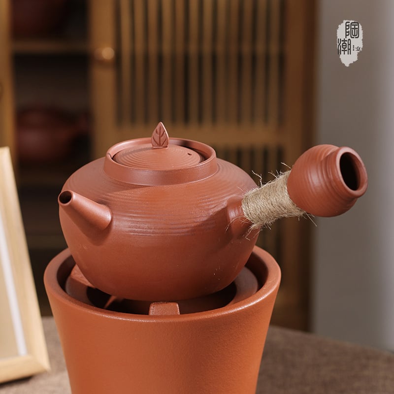 Τσαγιέρα από μωβ άμμο για Kung Fu τσάι, νέο κινεζικό στυλ, κατάλληλη για βρασμό νερού