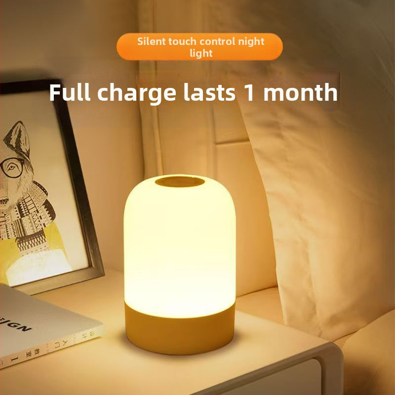 Noćna lampica s ugrađenom baterijom, daljinskim upravljačem, pametnim ambijentalnim osvjetljenjem za zaštitu očiju – pogodno za stolni prostor i krevet, aktivirano dodirom