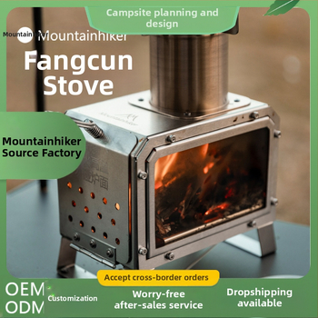 Mountain Guest lauko stovyklavimo krosnelė - nešiojama iš nerūdijančio plieno 201, kepimui lauke