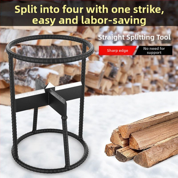 Αυτόματη μηχανή κοπής και διάσπασης ξύλων – Τριμελής σετ, χάλυβας μαγανίτης