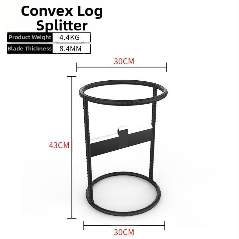 Automatska stroj za cijepanje drva i rezanje – Trodjelni set, mangan čelik