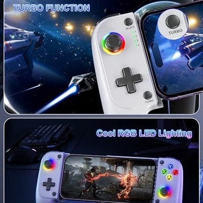 Bezvadu spēļu kontrolleris mobilajiem un Switch – USB-C interfeiss, vibrācija, somatosensoriska vadība, daudzfunkcionāls