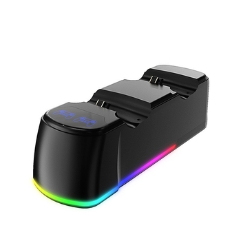 P4 Ασύρματο βάσης φόρτισης για χειριστή παιχνιδιών, διπλός φορτιστής με ένδειξη φόρτισσης, μοντέλο snd-413, Micro διεπαφή, ABS υλικό, 250 g