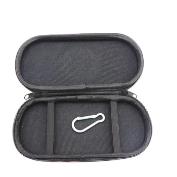 PSP θήκη αποθήκευσης με EVA σκληρό περίβλημα, μεταλλικό δαχτυλίδι, θερμή πίεση και ραφή, συμβατή με PSP 1000/2000/3000