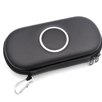 PSP θήκη αποθήκευσης με EVA σκληρό περίβλημα, μεταλλικό δαχτυλίδι, θερμή πίεση και ραφή, συμβατή με PSP 1000/2000/3000