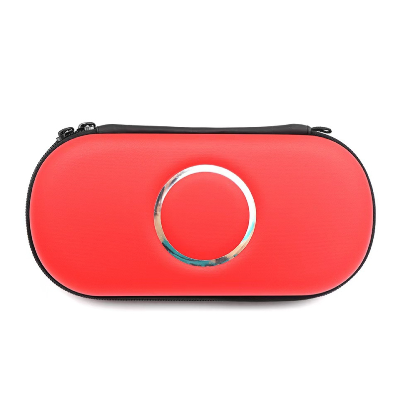 PSP θήκη αποθήκευσης με EVA σκληρό περίβλημα, μεταλλικό δαχτυλίδι, θερμή πίεση και ραφή, συμβατή με PSP 1000/2000/3000