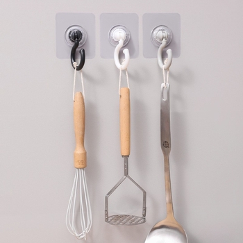 Lubų pasukamas kabliukas, plastikinis, viengubas kabliukas, modernus minimalistinis stilius, 3 kg apkrova, prekės ženklas WU