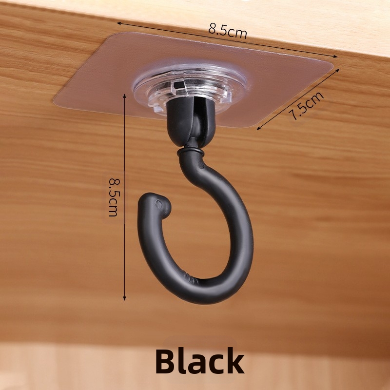 Lubų pasukamas kabliukas, plastikinis, viengubas kabliukas, modernus minimalistinis stilius, 3 kg apkrova, prekės ženklas WU