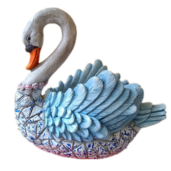 Γλάστρα με σχήμα κύκνου, βάση δαπέδου, κινέζικου στυλ, για οικιακή κηπουρική