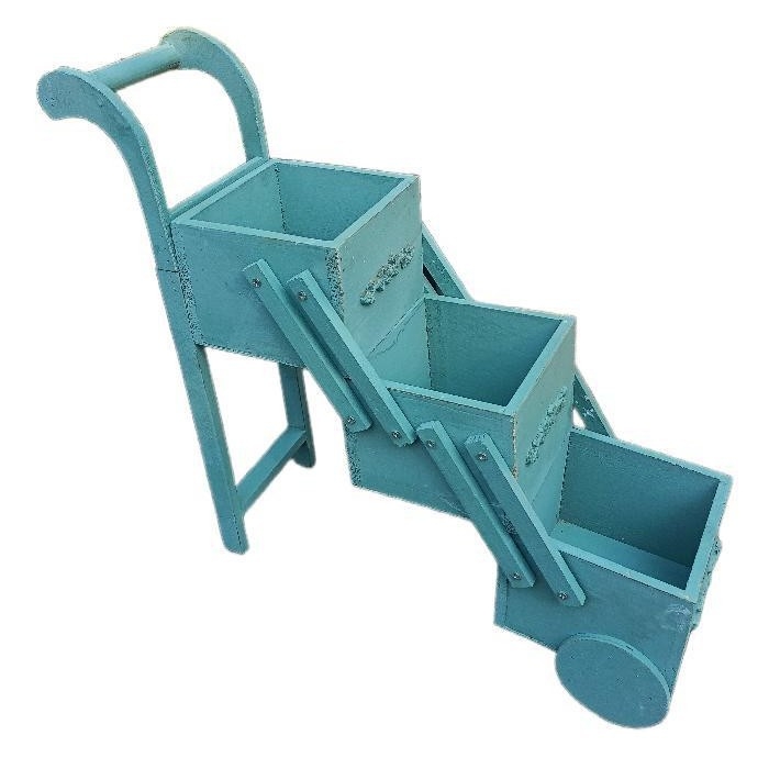 Eden medinis 3 pakopų vazonėlių stovas, grindų stovas