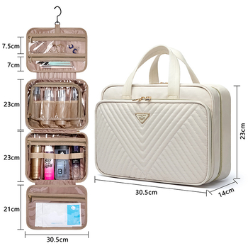 Θήκη καλλυντικών για ταξίδια με διαχωρισμό βρεγμάτων-ξηρών, αδιάβροχη και ελαφριά