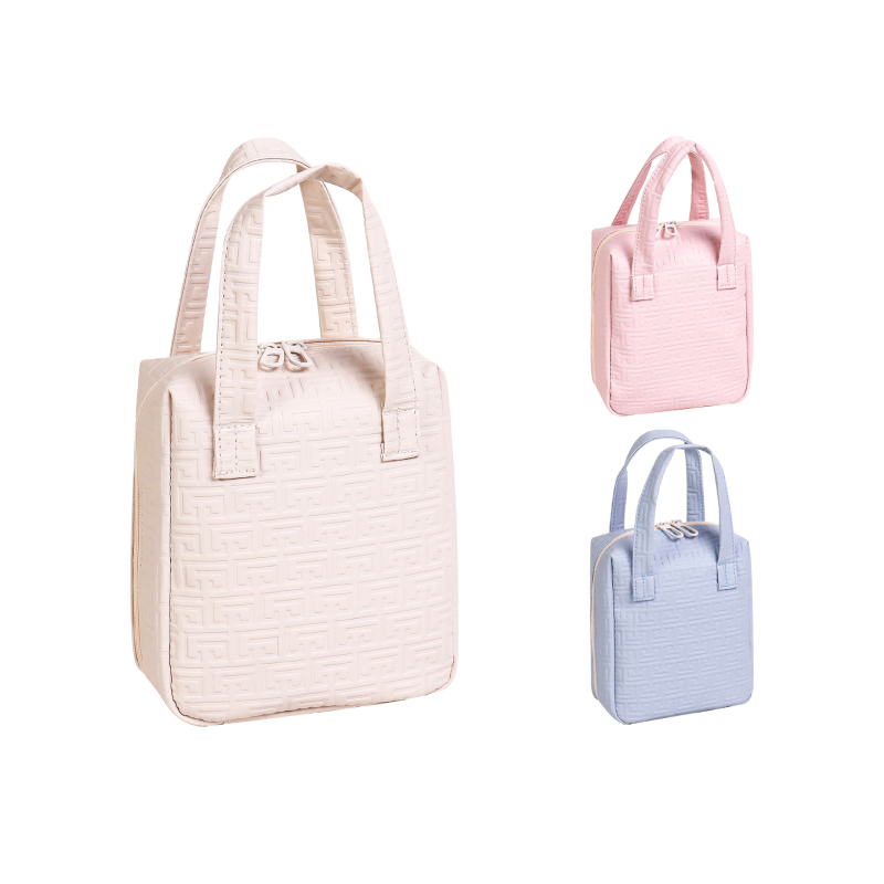 Τσαντάκι καλλυντικών από PU δέρμα με σχεδίαση κελύφους, μεγάλο χώρο για ταξίδια, αστικός μινιμαλιστικός σχεδιασμός