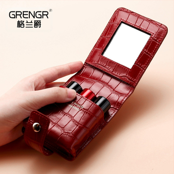 Чанта за червило от PU кожа с крокодилски принт (PU подплата; за съхранение; ежедневна употреба; за дами)