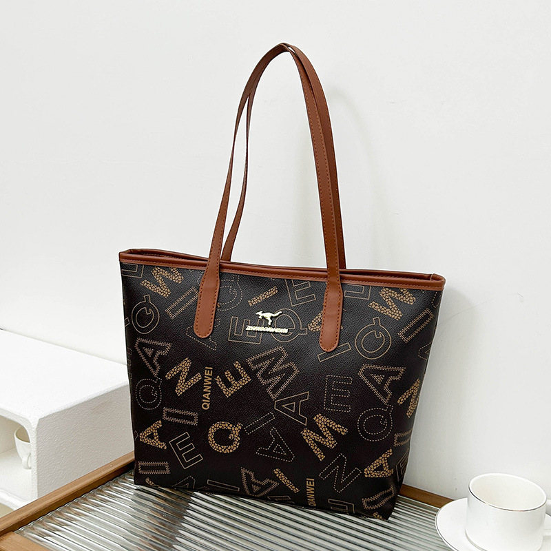Unisex PU bőrhatású tote táska cipzárral, nylon belső bélés, belső telefontok, köztes réteg, vízszintes négyszögletes forma